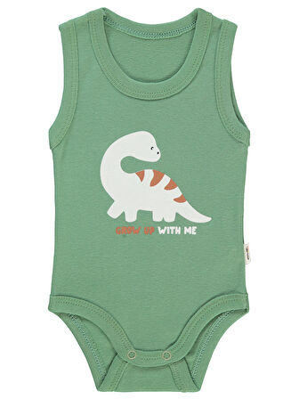 Civil Baby Erkek Bebek Çıtçıtlı Badi 1-36 Ay Haki