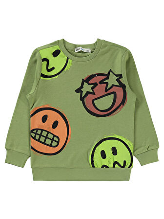 Civil Boys Erkek Çocuk Sweatshirt 2-5 Yaş Açık Haki
