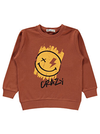 Civil Boys Erkek Çocuk Sweatshirt 2-5 Yaş Koyu Bakır