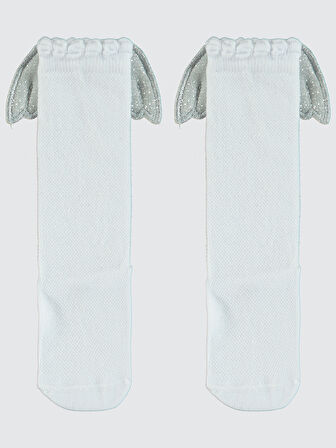 Civil Girls Kız Çocuk Dizaltı Çorap 3-11 Yaş Beyaz