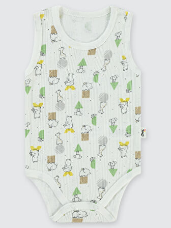 Civil Baby Erkek Bebek Çıtçıtlı Badi 1-18 Ay Ekru