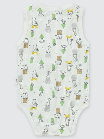 Civil Baby Erkek Bebek Çıtçıtlı Badi 1-18 Ay Ekru