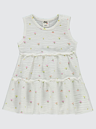 Civil Baby Kız Bebek Elbise 6-18 Ay Ekru