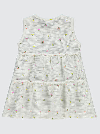 Civil Baby Kız Bebek Elbise 6-18 Ay Ekru