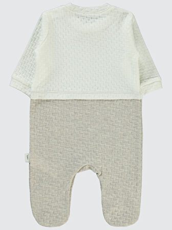 Civil Baby Erkek Bebek Patikli Tulum 1-6 Ay Kahverengi