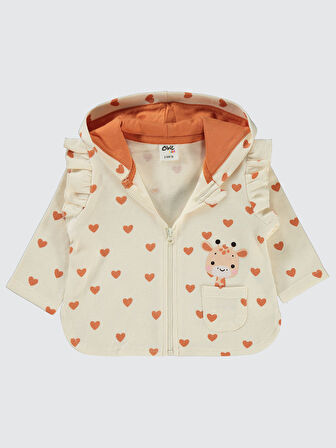 Civil Baby Kız Bebek Hırka 6-18 Ay FilDişi