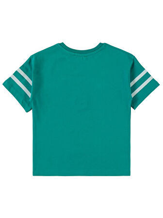 Civil Girls Tenis Baskılı 6-9 Yaş Tişört - Yeşil8-9 Yaş