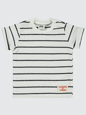 Civil Baby Erkek Bebek Tişört 6-18 Ay Ekru