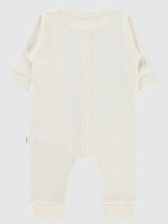 Civil Baby Bebek Patiksiz Tulum 1-6 Ay Ekru