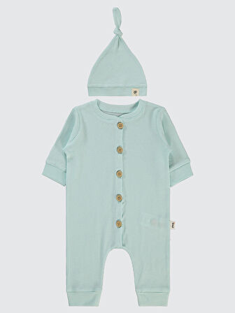 Civil Baby Bebek Patiksiz Tulum 1-6 Ay Su Yeşili