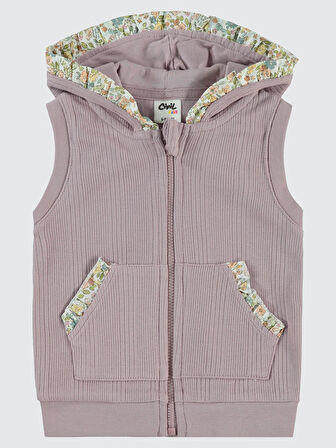 Civil Baby Kız Bebek Yelek 6-18 Ay Soft Lila