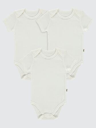 Civil Baby Bebek Çıtçıtlı Badi 0-1 Ay Beyaz