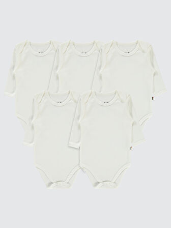 Civil Baby Bebek 5'li Çıtçıtlı Badi 12-36 Ay Beyaz