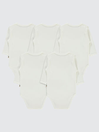Civil Baby Bebek 5'li Çıtçıtlı Badi 12-36 Ay Beyaz