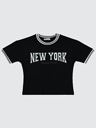 Civil Girls Kız Çocuk Tişört 6-9 Yaş Siyah