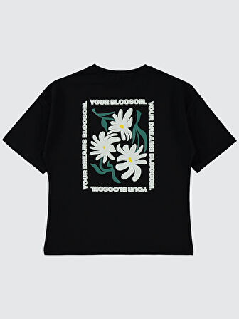 Civil Girls Kız Çocuk Tişört 10-13 Yaş Siyah