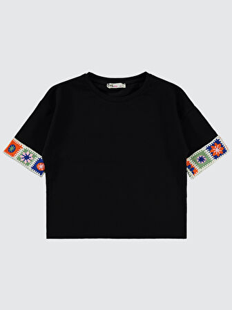 Civil Girls Kız Çocuk Tişört 10-13 Yaş Siyah