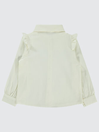 Civil Girls Kız Çocuk Gömlek 2-5 Yaş Ekru