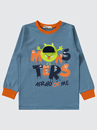 Civil Boys Erkek Çocuk Pijama Takımı 2-5 Yaş Koyu Oranj