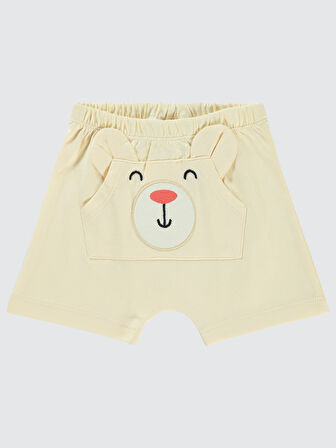 Civil Baby Erkek Bebek Şort 6-18 Ay Krem