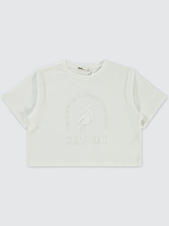 Civil Girls Kız Çocuk Tişört 10-13 Yaş Ekru