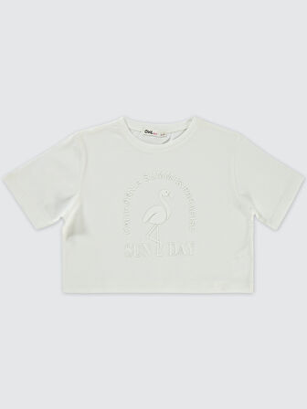 Civil Girls Kız Çocuk Tişört 10-13 Yaş Ekru