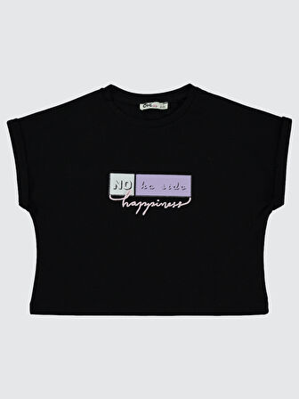 Civil Girls Kız Çocuk Tişört 6-9 Yaş Siyah