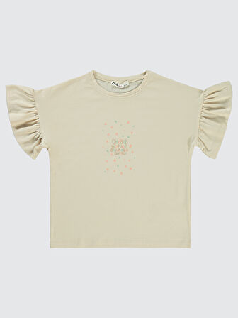Civil Girls Kız Çocuk Tişört 6-9 Yaş Bej