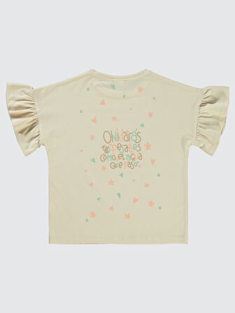 Civil Girls Kız Çocuk Tişört 6-9 Yaş Bej