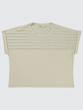 Civil Girls Kız Çocuk Tişört 10-13 Yaş Bej