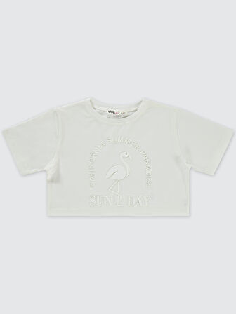 Civil Girls Kız Çocuk Tişört 2-5 Yaş Ekru