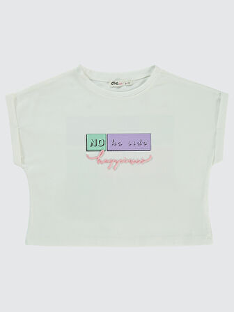 Civil Girls Kız Çocuk Tişört 6-9 Yaş Ekru