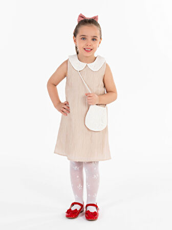 Civil Girls Kız Çocuk Elbise 2-5 Yaş Bej