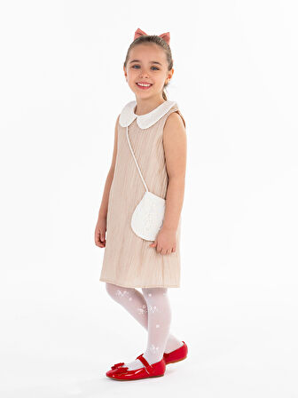 Civil Girls Kız Çocuk Elbise 2-5 Yaş Bej