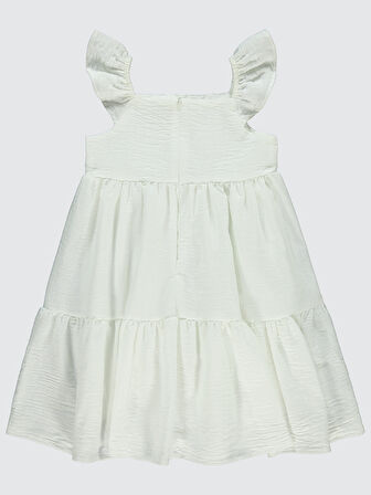 Civil Girls Kız Çocuk Elbise 6-9 Yaş Ekru