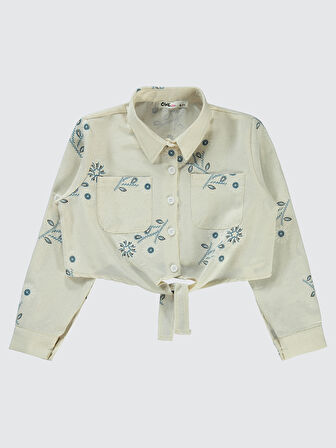 Civil Girls Kız Çocuk Gömlek 6-9 Yaş Turkuaz