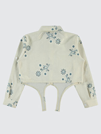 Civil Girls Kız Çocuk Gömlek 6-9 Yaş Turkuaz