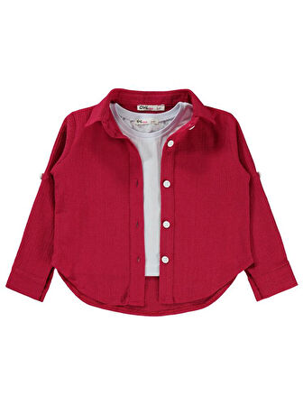 Civil Girls Bürümcük 2-5 Yaş Gömlek - Fusya2-3 Yaş