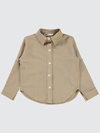 Civil Girls Kız Çocuk Gömlek 2-5 Yaş Açık Bej