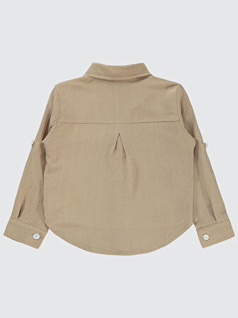 Civil Girls Kız Çocuk Gömlek 2-5 Yaş Açık Bej