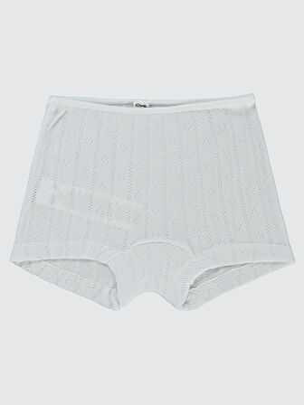 Civil Girls Kız Çocuk 3'lü Boxer Set 2-10 Yaş Beyaz