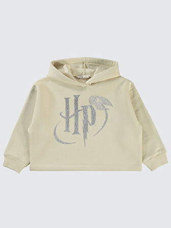 Harry Potter Kız Çocuk Sweatshirt 6-9 Yaş Tebeşir