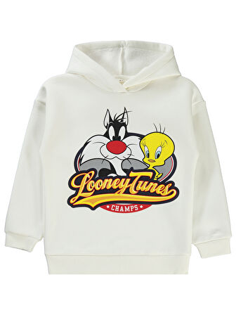 Tweety Kız Çocuk Sweatshirt 6-9 Yaş Ekru