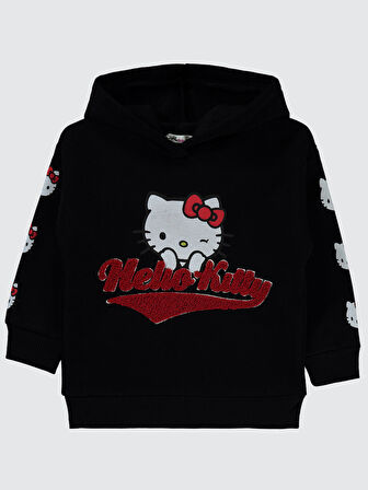 Hello Kitty Kız Çocuk Sweatshirt 2-5 Yaş  Siyah