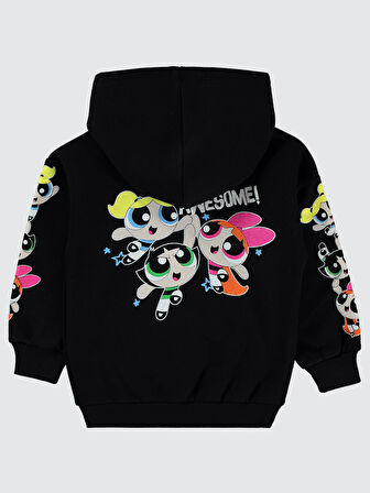 Powerpuff Girls Kız Çocuk Sweatshirt 2-5 Yaş Siyah