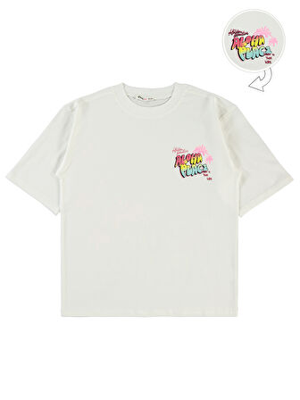 Civil Kız Çocuk Tişört 10-13 Yaş Ekru