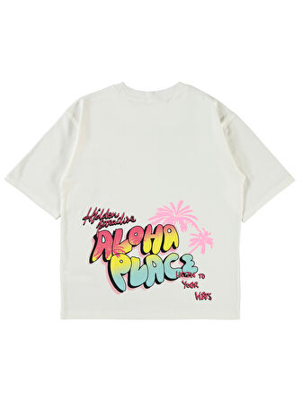 Civil Kız Çocuk Tişört 10-13 Yaş Ekru