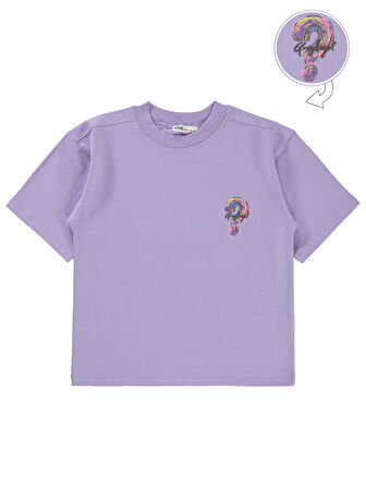 Civil Girls Kız Çocuk Oversize Tişört 10-13 Yaş Lila