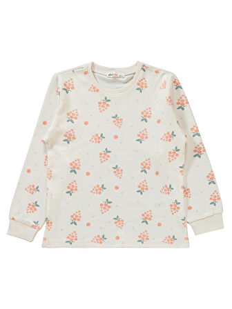 Civil Girls Üzüm Desenli 6-9 Yaş Pijama Takımı - Pudra6-7 Yaş