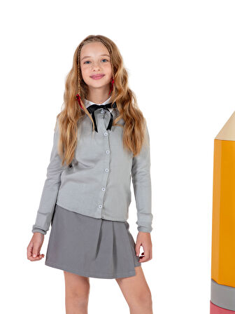 Civil Girls Kız Çocuk Hırka 2-5 Yaş Gri